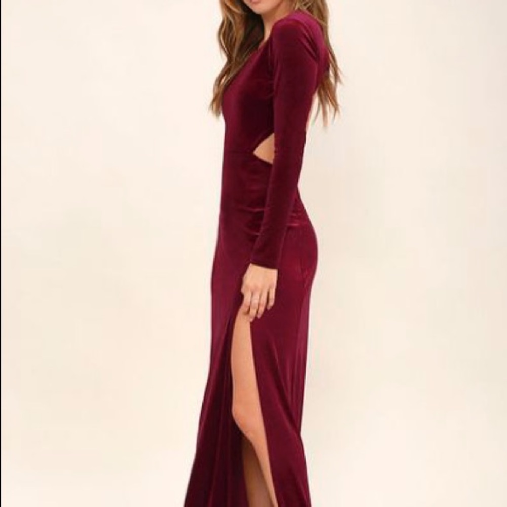 Lulu’s velvet maxi dress